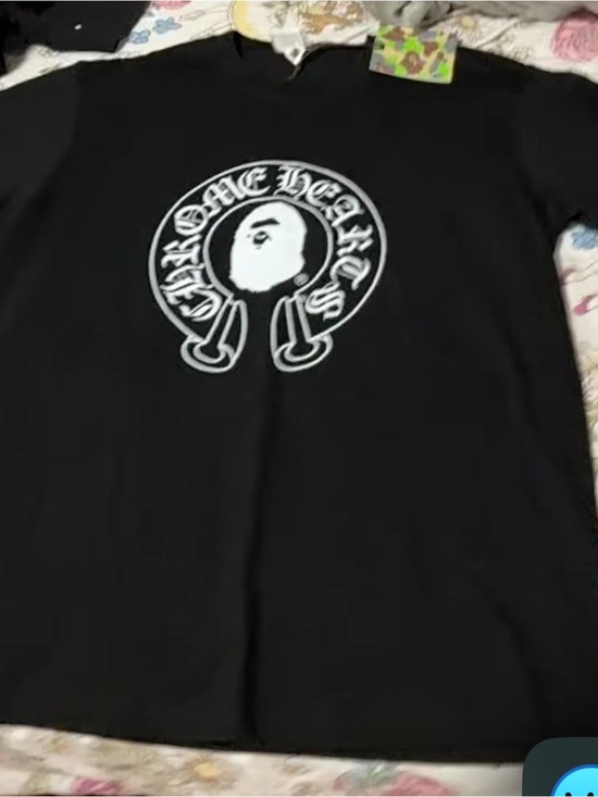 Bape Other - Bape Black Tee with White Ape Crest Logo